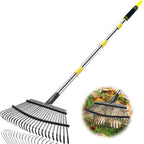Coopvivi Heavy Duty Garden Rake 6FT Long Leaf Rake for Lawn