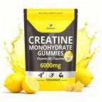Anfinsen Sugar-Free Creatine Gummies 6000mg - Creatine Supplement for Women and Men with Vitamin B6 & Taurine, Flexible Dosing for Active Wellness, Vegan, Gluten-Free, Lemon Flavor, 120 Gummies