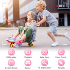 Goopow Kids Camera Toys for 3-8 Year Old Girls Boys,Children Digital Video Camcorder Camera with Cartoon Soft Cover, Best Chritmas Birthday Festival Gift for Kids