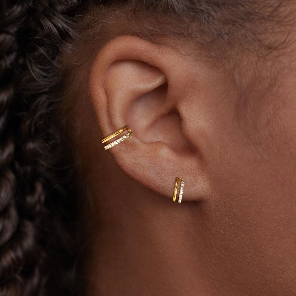Qyalie Cartilage Helix Conch Piercing Jewelry Gold Hoop Women Earrings