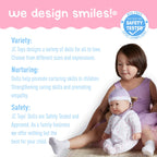 JC Toys - La Baby | Asian 20-inch Large Soft Body Baby Doll | Washable | Removable Purple Outfit w/ Hat and Pacifier | For Children 2 Years +