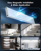 5-Pack 12in Under Cabinet Lighting, Upgraded 2500mAh Rechargeable Under Cabinet Lights Wireless, LED Motion Sensor Light Indoor Closet Lights Under-Counter Light Fixtures for Kitchen, Hallway
