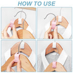 50 PCS Space Saving Hanger - Clothes Connector Hooks, Stacking Space Saver, Plastic Closet Organizers and Storage Extender for Heavy Duty Cascading Connection (White)