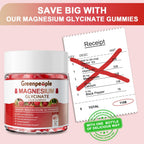 GREENPEOPLE Magnesium Glycinate Gummies 400mg - Sugar Free Magnesium Supplement with Magnesio Citrate, Vitamin D, and B6 for Calm Support & Sleep for Adults - High Absorption - Raspberry Gummies