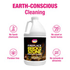 Quick 'n Brite Fireplace Gel Cleaner for Brick, Stone, Rock, Tile, and Marble, Nonabrasive Fireplace Cleaner, Made in the USA, 64oz