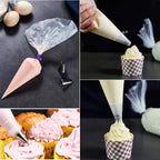 LoveBB 500 Pcs Piping Bags Disposable 10.6 inch Thick Tipless Pastry Bags Icing Frosting Bags for Baking Cookies Cupcake Decorating Supplies