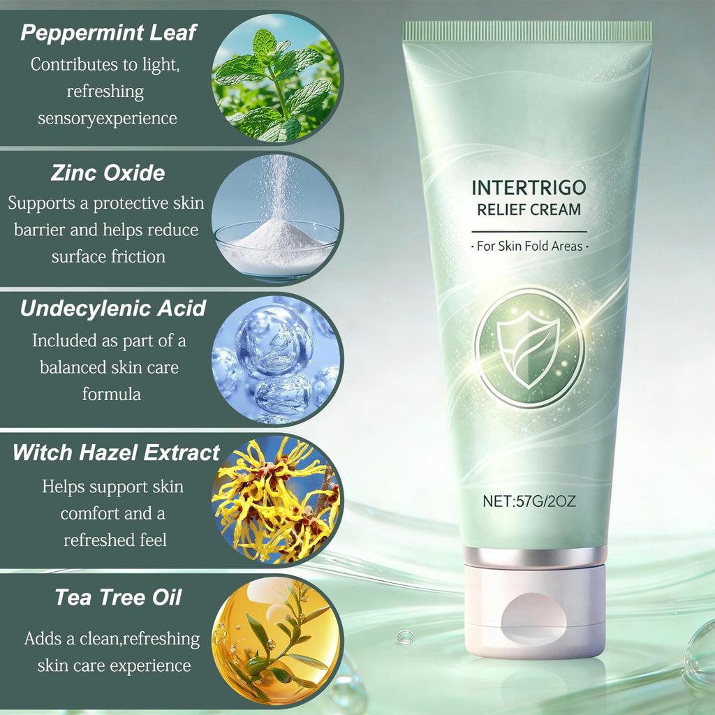 EOIRULA 2PCS Intertrigo Cream, Chafing & Moisture Barrier Cream with Zinc Oxide & Undecylenic Acid, Helps Soothe Irritated Skin and Reduce Friction, Non-Steroid Formula for Daily Use