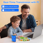 4K 1000X Handheld Digital Microscope for Kids with 2.0" IPS Screen(Blue)