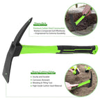 NAUKII 2pcs Garden Tools Comfortable Handle Hoes for Garden Work Carbon Steel Outdoor Tools