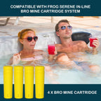 Nayoku Replacement Bromine Cartridges Compatible with Hot Tub Frog Serene Floating System for up to 600 Gallons (4 Pack)