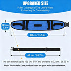 Rhino Valley Gait Belt for Senior with 7 Handles, 59" Anti-Slip Gate Belts Medical for Elderly, Transfer Belt with Quick Release Buckle, Elderly, Physical, Handicap, Bariatric Therapy, Blue & Black