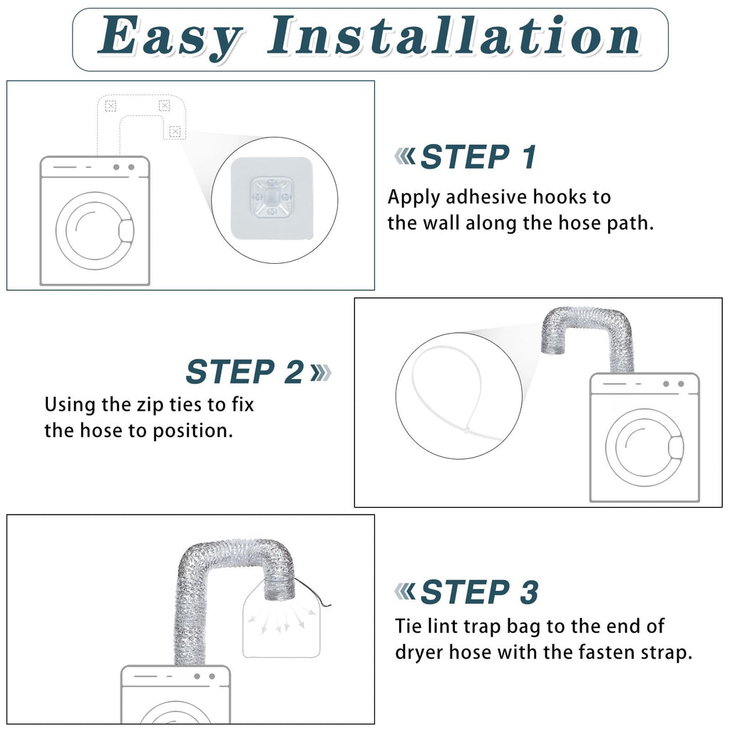Dryer Vent Lint Catcher, Dryer Lint Trap Catcher and Filter Bags, Set of 4