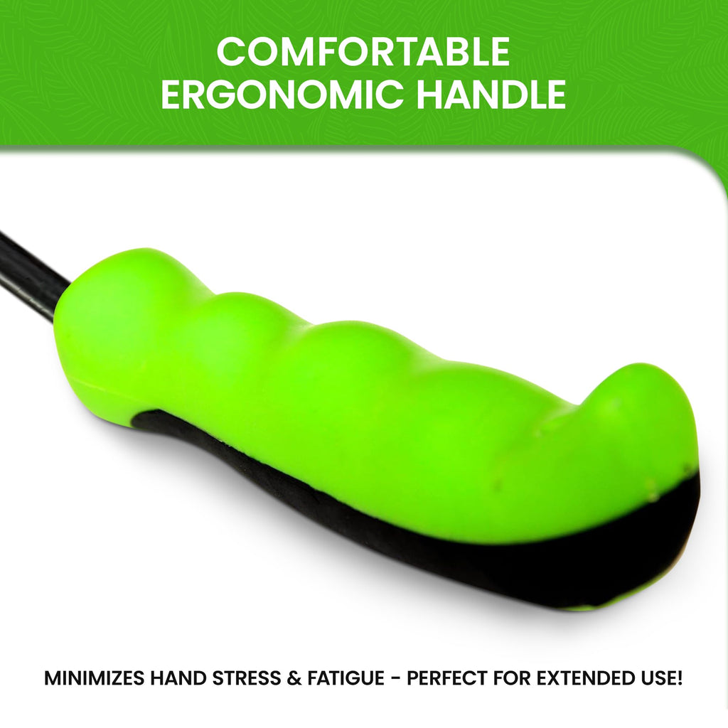 Garden Guru Hook Weeder Tool & Cultivator with Ergonomic Handle – High Carbon Steel Root Weed Puller Cultivator for Dandelion Weeding, Digging, Edging, Planting - Lightweight & Rust Resistant