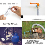 Frienda Heavy Duty Steel Wire Flexible Tubing with Fasteners PVC High Pressure Oil Drain Hose Tube Clear Wire Reinforced for Pond Marine Bilge Pump Garden Pool Vacuum Suction Hose(24.6 Ft, 1 Inch Id)