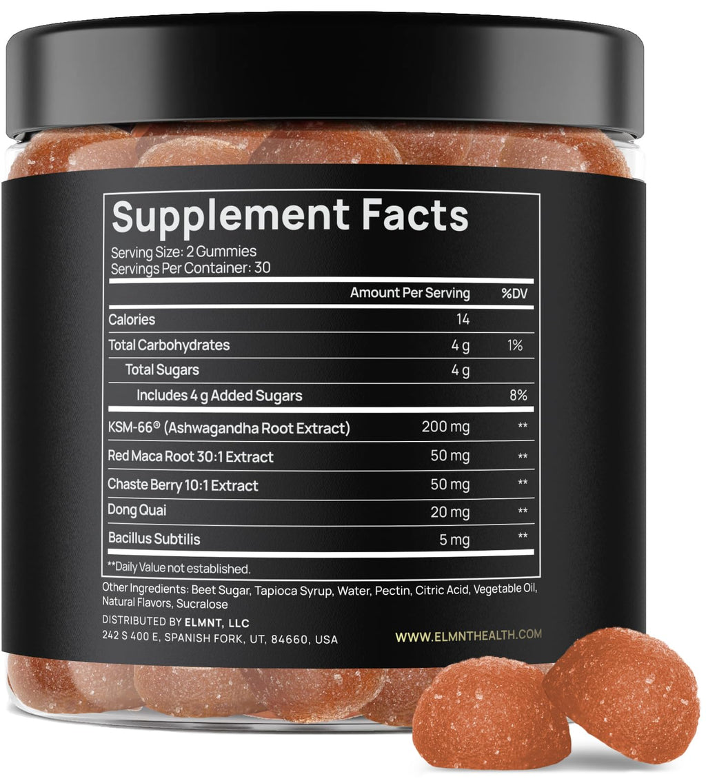 4,050mg Libido Booster for Women KSM-66 Ashwagandha Gummies w. 30x Strength Red Maca Root - Strongest Female Libido Mood Booster + Hormone Balance for Women Cortisol Reducer & Stress Relief Gummy