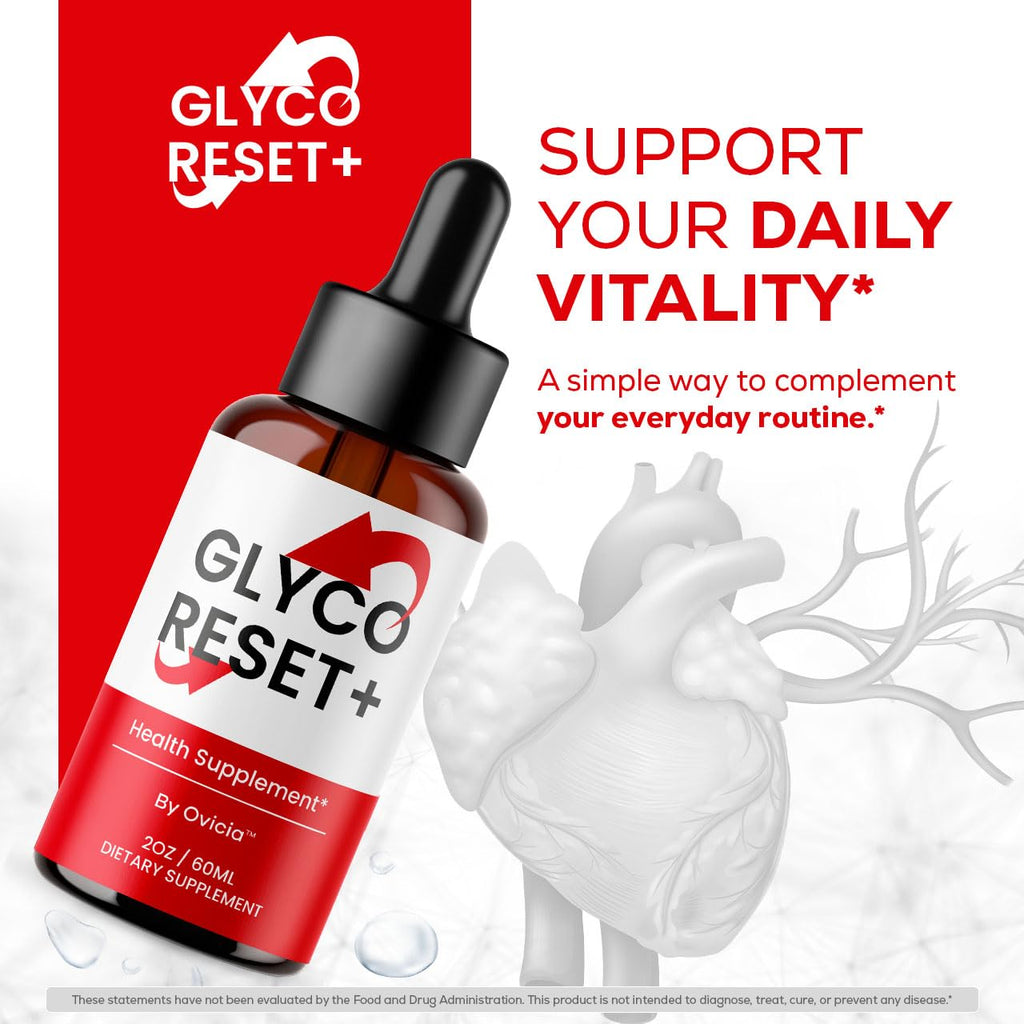 Glyco Reset Drops - Official GlycoReset Oral Liquid Drop Advanced Premium Formula Support Maximum Strength, Natural Ingredients Vitamins for Overall Health & Wellness, 1 Bottle for 1 Month