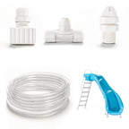 Pool Slide Water Tubing Kit, Inground Pool Slide Hose Kit, Sprayer/Spray Kit for Swimming Pool Slide(Whole Set)