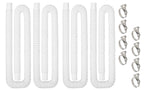 Pool Hoses for Above Ground Pools, 4 Pack 1.25 Inch Pool Filter Pump Hoses, Compatible with Pool Filter Pump 607, 637 With 8 Metal Clamps