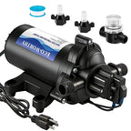 ECO-WORTHY 33-Series Water Pressure Diaphragm Pump Industrial 110V AC 4.0GPM Flow 50PSI Rated Pressure Self Priming RV Fresh Water Pump for Camper Kitchen Bathroom Marine Yacht Caravan