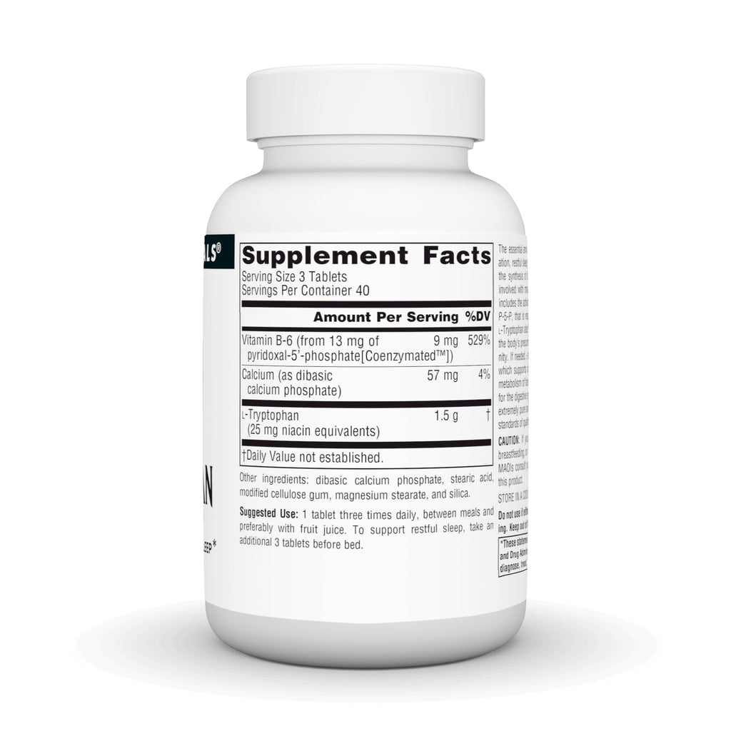Source Naturals L-Tryptophan with Coenzyme B-6, 500mg - 120 Tablets