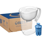Brita Large 10-Cup Elite Water Filter Pitcher, WQA NSF/ANSI Certified, Reduces 99% of Lead, Microplastics, & 30 Contaminants, BPA-Free, Removes Chlorine Taste & Odor, 1 Filter Included, White