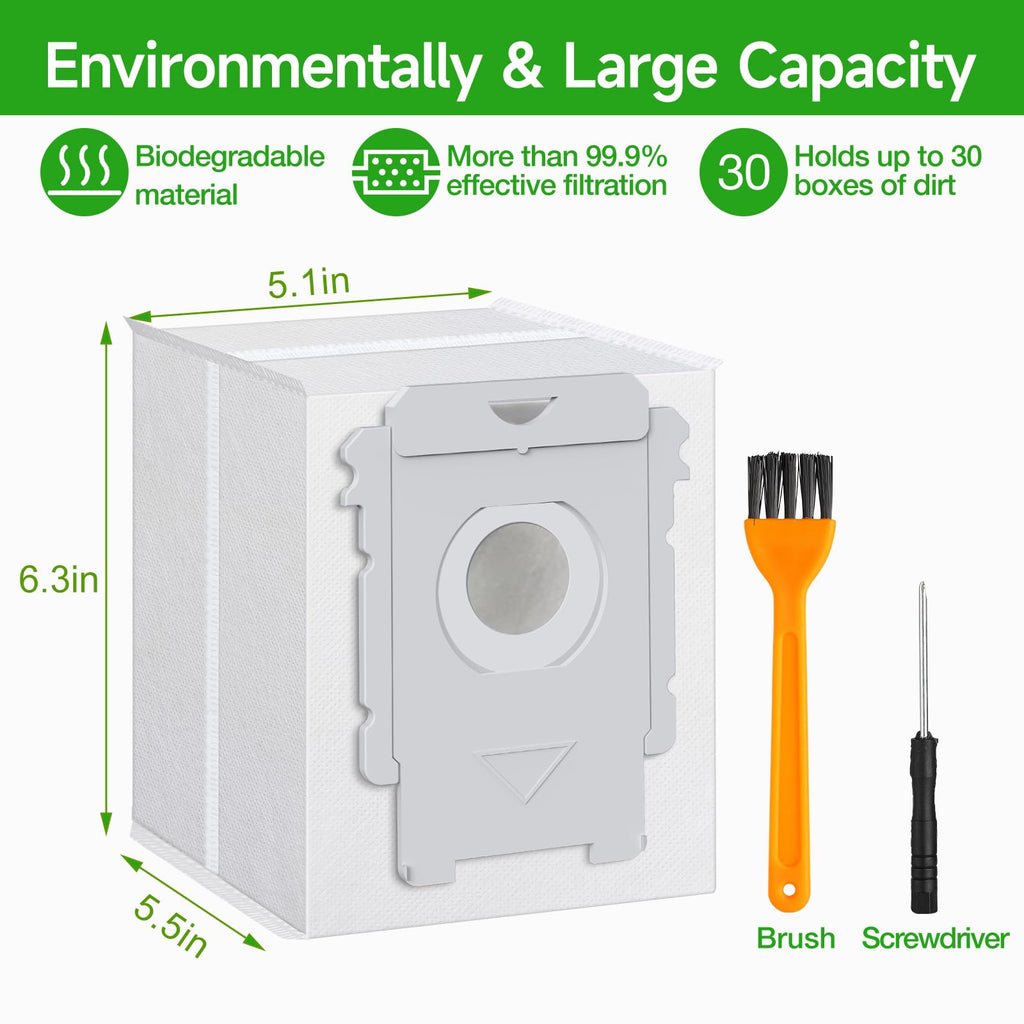 VBN 12 Pack Vacuum Bags for Roomba i/j/s & 100-700 Combo Dirt Disposal Bags