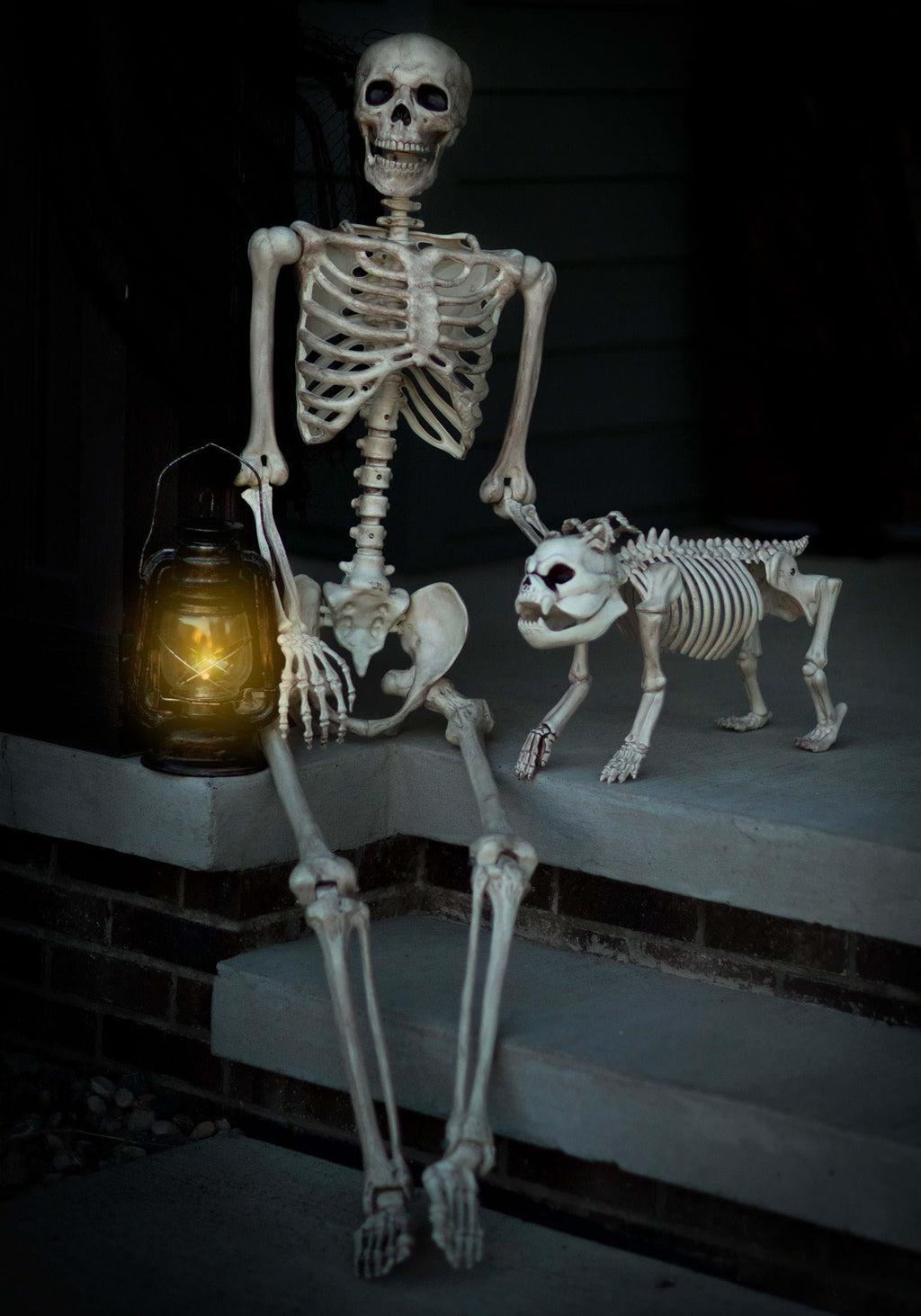 Crazy Bonez Original Pose-N-Stay Halloween Skeleton, 5 FT – Life-Size