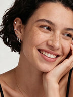 ChicSilver Sterling Silver Huggie Earrings for Women, 8MM Hoop Earrings
