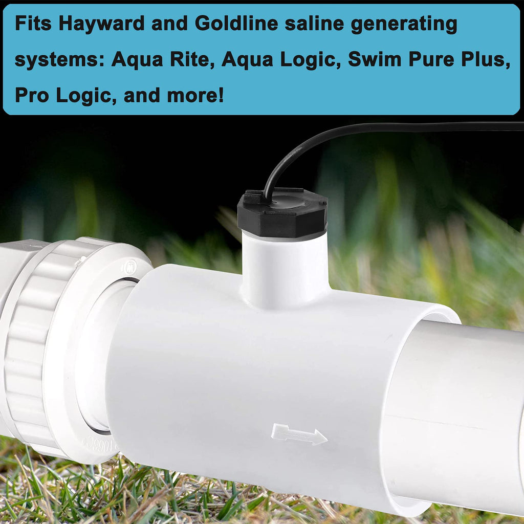 Flow Switch for Hayward,Replacement for GLX-FLO-RP,Flow Switch for Hayward Goldline Aquarite Salt System,Pool Flows Sensor for Hayward Salt Cell and Chlorine Generators,Assembly Kit w/Tee &15ft Cable