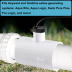 Flow Switch for Hayward,Replacement for GLX-FLO-RP,Flow Switch for Hayward Goldline Aquarite Salt System,Pool Flows Sensor for Hayward Salt Cell and Chlorine Generators,Assembly Kit w/Tee &15ft Cable