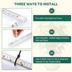 LPMZMBL 4-Bar Grow Light Strips for Indoor Plants, 16" Plant Lights, 6500K Sunlike Grow Lights with 6/12/18H Timer, 5 Dimmable Levels for Indoor Growing