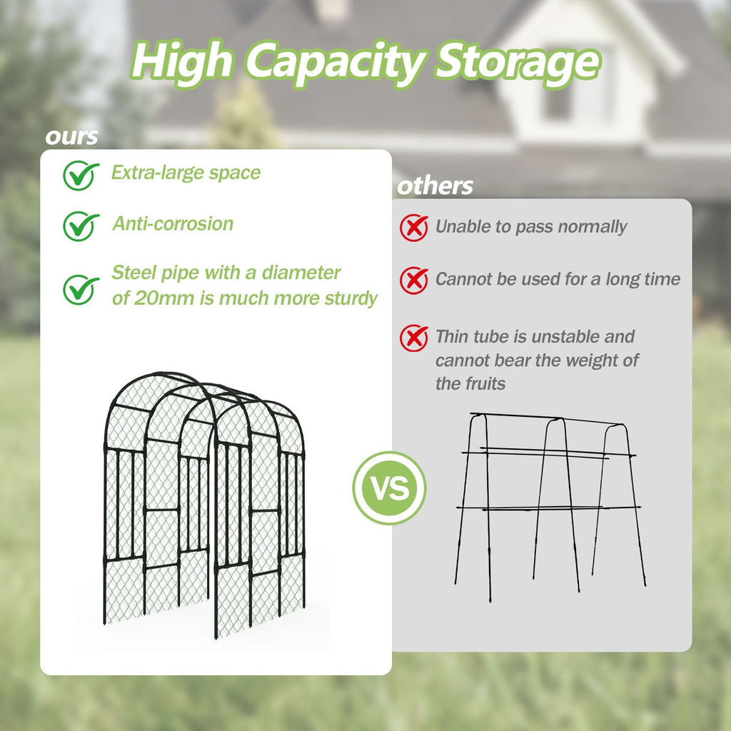 Trellis for Climbing Plants Outdoor - Cucumber Trellis Size:71*47* 79 inch