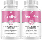 Indelo FemiPro Supplement - Probiotic Femi Pro Pills, FemiPro 24 Hour Support Microbiome Probiotic Urinary Control Health, Femie Pro Reviews (2 Pack - 120 Capsules)