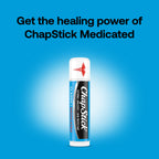 ChapStick Classic Medicated Lip Balm 3-Pack – External Analgesic, Skin Protectant for Dry Lips & Cold Sore Pain Relief, 0.15 Oz Ea