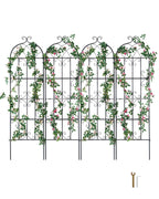VEVOR 71 x 20 in, 4 Packs Rustproof Metal Garden Flower Trellis, Outdoor Climbing Rose & Cucumber Support, Decorative Clematis Trellis for Courtyards & Lawns