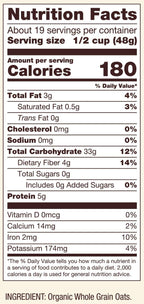 Bob's Red Mill Organic Thick Rolled Oats, 32oz (4 Pack)