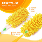 Yicotira 8 Pack Reusable Duster Refill Compatible with Swiffer Hand Duster - 360 Heavy Duty Dusters Refills - Microfiber Ceiling Fan Duster for Swiffer Dusters Extended Handle (Handle is Not Included)