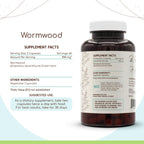 HerbEra Wormwood 120 Capsules, 400 mg, Wormwood (Artemisia Absinthium) Dried Herb (120 Capsules)