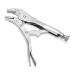 Amazon Basics 5-Piece CR-V Locking Pliers Set with Wire Cutters, 2 Straight Jaw, 3 Curved Jaw, 6.5-10 inch, Silver, Carrying Case