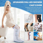 Fxdunjr Extra Wide Waterproof Leg Cast Cover for Shower with Non-Slip Bottom, Reusable Cast Protector for Walking Boot Surgery Bandage Wound, Shower Boot for Plus Size Adult [2026 Upgraded Reusable]