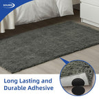 SOURRI 4'' x 20Ft Large Self Adhesive Heavy Duty Hook and Loop Sheet Tape Fastener Strips, Keep Couch Cushions from Sliding, Rug Gripper Tape & Pads
