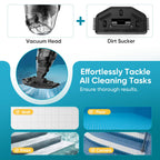 Cordless Pool Vacuum for Above Ground and Inground Pools, 18 GPM Powerful Suction Handheld Rechargeable Pool Cleaner with Versatile 4-Section Pole, 1H Runtime, Ideal for Leaves, Sand and Debris