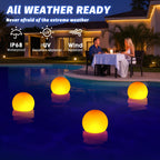 Solar Pool Chlorine Floater, Chlorines Floater with Light, Glow in Dark Chlorines Tablet Floater, Flame-Orange, 11 Inch