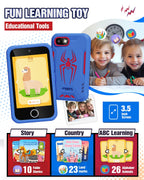 Kids Smart Phone, 3.5'' Touchscreen Spider Toy Phone for Toddler Boy