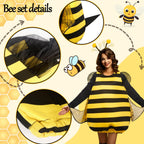 HOMELEX Bumble Bee Costume for Women Halloween Outfit