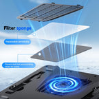 IETS GT600 RGB Laptop Cooling Pad with Giant Turbo Fan (5.5" Diameter), Sealed Foam for Fast Cooling, Laptop Cooler