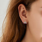Girls Initial Letter Stud Earrings,Alphabet Number Earrings Gifts Jewelry for Women (A)