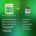 Green Goo Skin Repair Healing Salve, Natural Body & Face Moisturizer with Aloe Vera, Improves Skin's Appearance, Great for Scarring & Wrinkles, 4 Oz