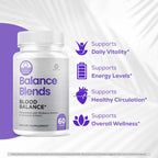 (2 Pack) Balance Blends Capsules - Official BalanceBlends Pills Advanced Premium Formula Support Maximum Strength, All Natural Ingredients for Overall Health & Wellness, 120 Capsules for 2 Months