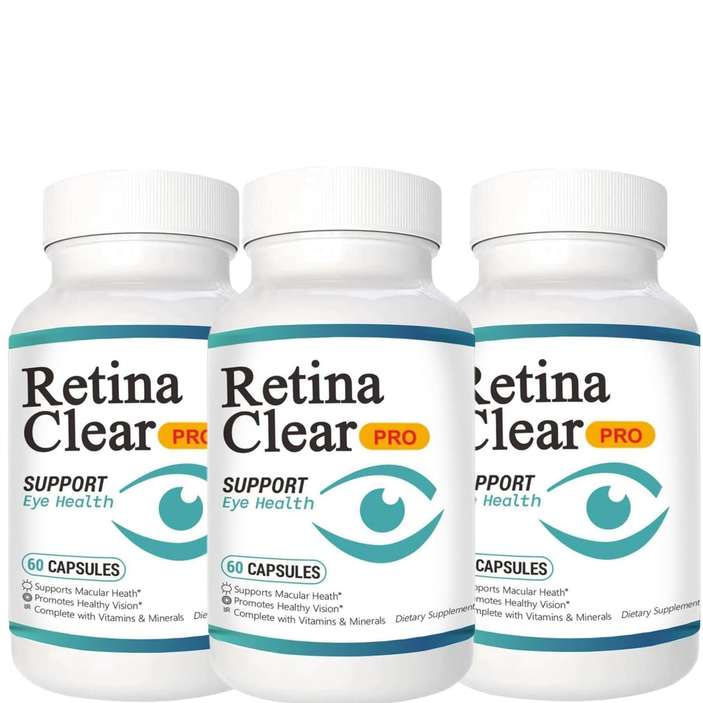 Retina Clear Pro Eye Supplement - Retina Clear for Eyes Capsules - Maximum Strength, Advanced Formula All Natural Visual Wellness, Eye Fatigue Relief & Focus（3PCS